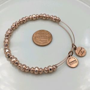 Alex and Ani Rose Gold Metal Beaded Bracelet